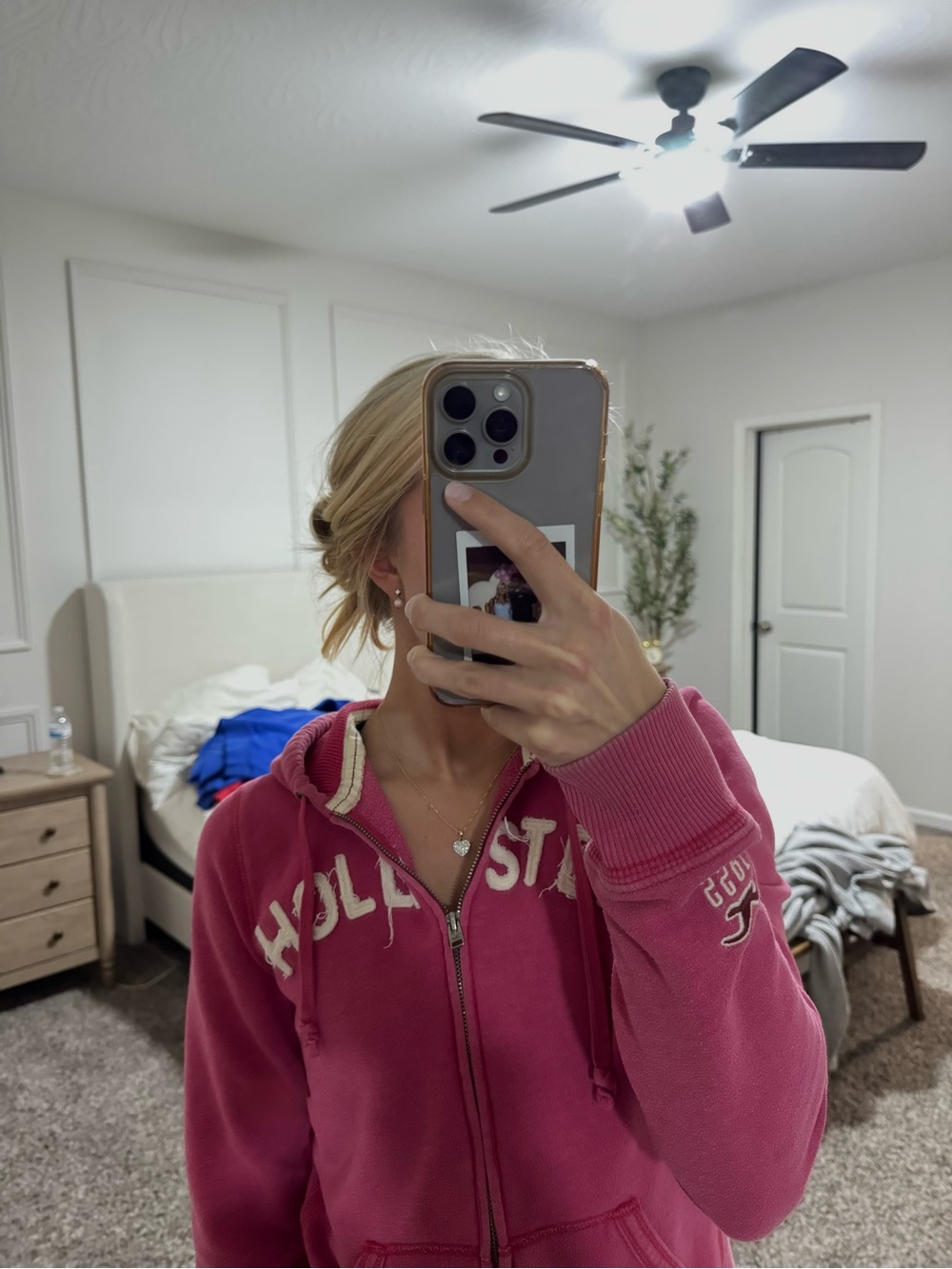 Vintage Y2K pink Hollister Co. zip up jacket
